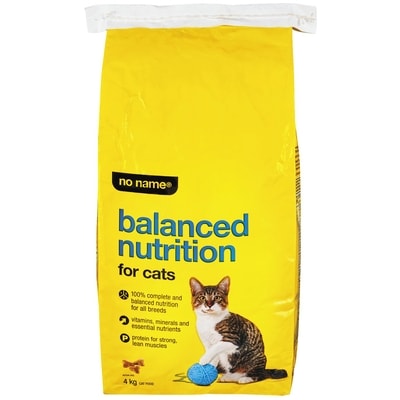 No Name Balanced Nutrition Cat Food 4 kg, $0.34/100g