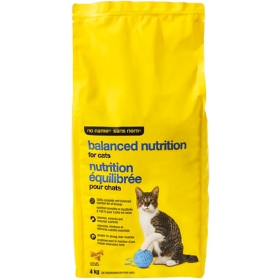 Sans Nom Nutrition équilibrée pour chats 4 kg, 0,40 $/100g