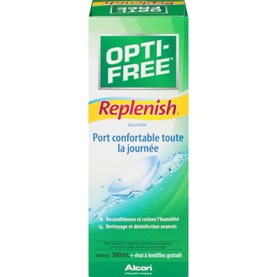 Opti-Free Solution pour verres de contact Replenish 300 ml, 4,66 $/100ml