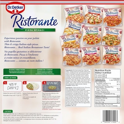 Ristorante Thin Crust Spinaci (Spinach) Pizza