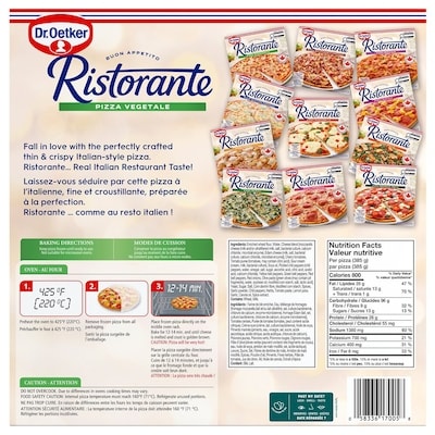 Ristorante Thin Crust Vegetable Pizza