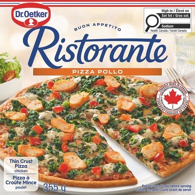 Dr Oetker Ristorante Thin Crust Pollo (Chicken) Pizza 355 g, $1.69/100g