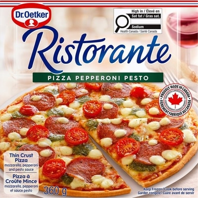 Dr Oetker Ristorante Thin Crust Pepperoni Pesto Pizza 360 g, $1.11/100g