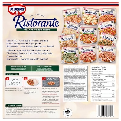 Ristorante Thin Crust Pepperoni Pesto Pizza