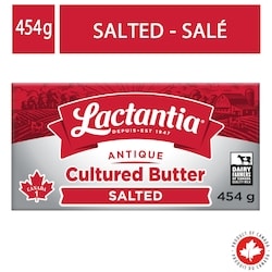 Lactantia Salted Cultured Butter 454 g, $1.10/100g