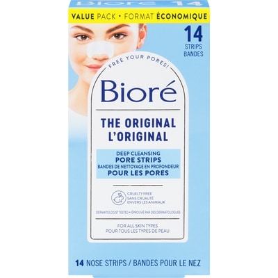 Biore Bandes de nettoyage en profondeur pour les pores de Bioré - format économique, 14ct 14 ea, 1,21 $/1ch