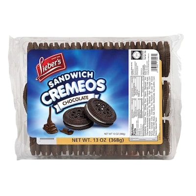 Lieber’s Biscuits sandwich à la crème au chocolat 368 g, 2,17 $/100g