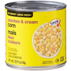 No Name Peaches and Cream Whole Kernel Corn 341 ml, $0.37/100ml