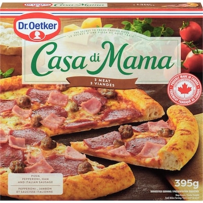 Dr. Oetker Casa Di Mama pizza 3 viandes 395 g, 1,77 $/100g