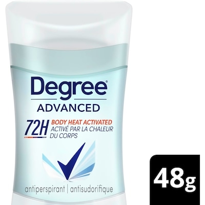 Degree Advanced Antiperspirant Stick Deodorant for 72H Sweat & Odour Protection Shower Clean with MotionSense® Technology 48 g, $12.87/100g