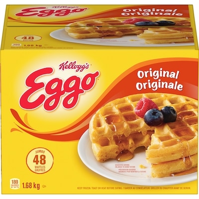 Kelloggs Eggo Original Waffles, 48 waffles 1.68 kg, $0.92/100g