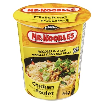 Mr Noodles Poulet Nouilles dans une tasse 64 g, 2,33 $/100g