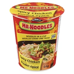 Mr Noodles Noodles in a Cup, Spicy Chicken 64 g, $1.38/100g