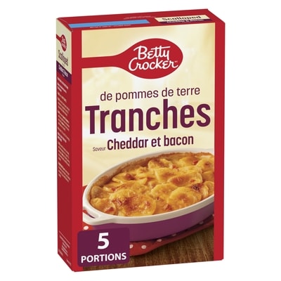 Betty Crocker Pommes de terre en tranches Cheddar et bacon 148 g, 2,56 $/100g