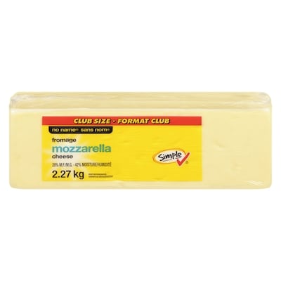 Sans Nom Fromage mozzarella, Format Club 2.27 kg, 1,54 $/100g