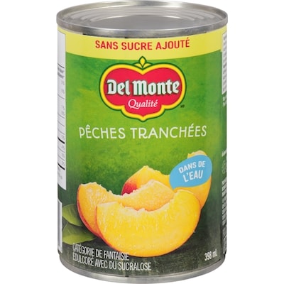 Del Monte Tranches de pêche dans l’eau sans sucre ajouté 398 ml, 0,88 $/100ml