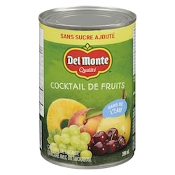 Del Monte Cocktail de fruits dans l’eau sans sucre ajouté 398 ml, 0,69 $/100ml