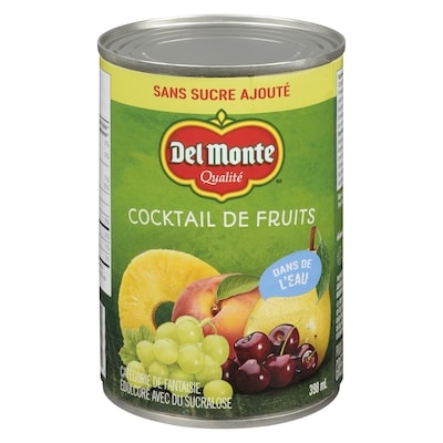 Del Monte Cocktail de fruits dans l’eau sans sucre ajouté 398 ml, 0,69 $/100ml