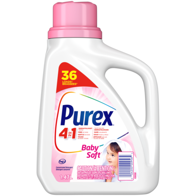 Purex Baby Soft, 4 in 1 Hypoallergenic Concentrated Liquid Laundry Detergent, 36 Loads 1.47 l, $0.41/100ml