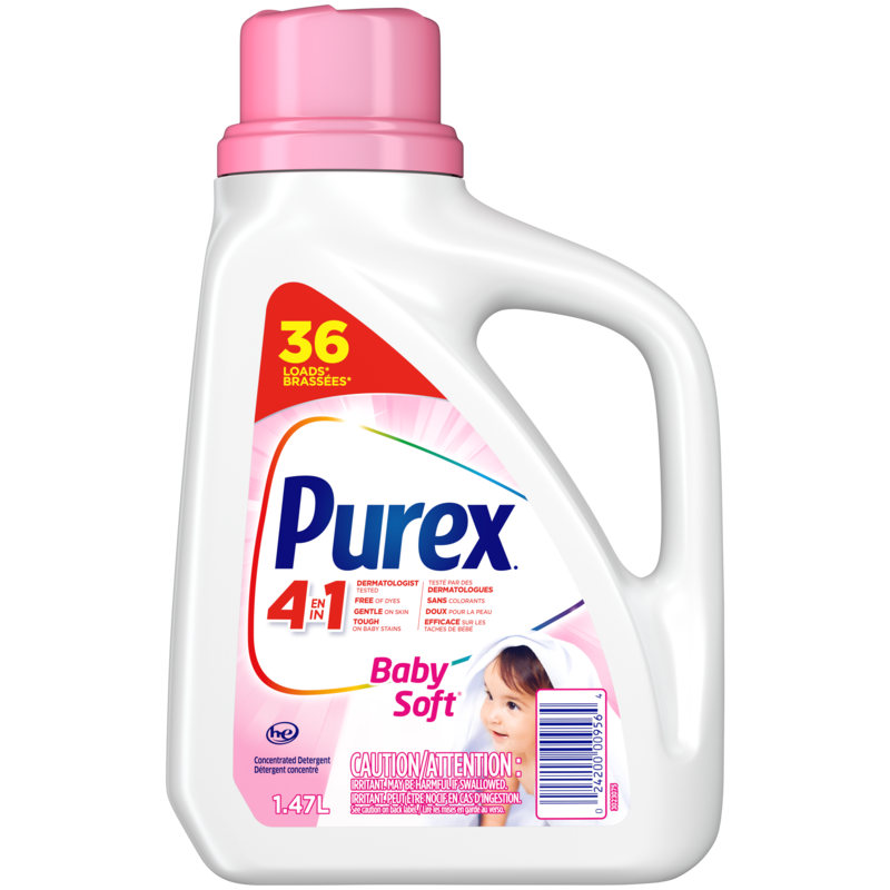 Baby Soft, 4 in 1 Hypoallergenic Concentrated Liquid Laundry Detergent, 36 Loads