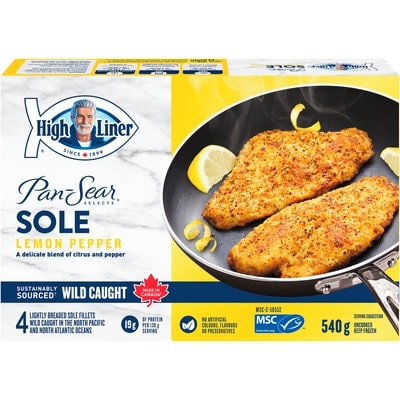High Liner Pan Sear Selects Lemon Pepper Sole 540 g, $2.96/100g