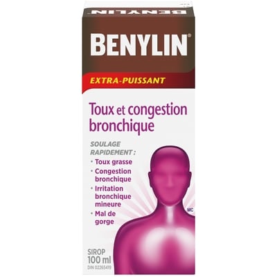 Benylin Rhume et touxrégulier 100 ml, 11,99 $/100ml