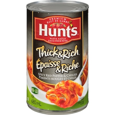 Hunt’s Sauce tomate Épaisse & riche aux piments rouges et au chili 680 ml, 0,48 $/100ml