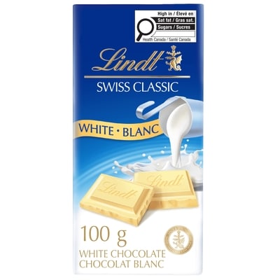 Lindt SWISS CLASSIC White Chocolate Bar 100 g, $5.00/100g