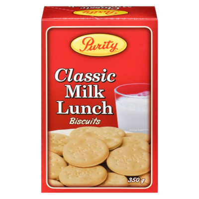 Purity Biscuits, Milk Lunch 350 g, $1.71/100g