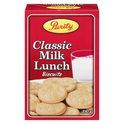 Purity Biscuits, Milk Lunch 350 g, $1.71/100g