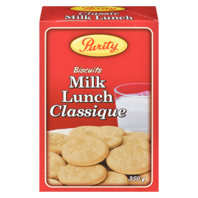 Purity Biscuits, Milk Lunch 350 g, 1,71 $/100g