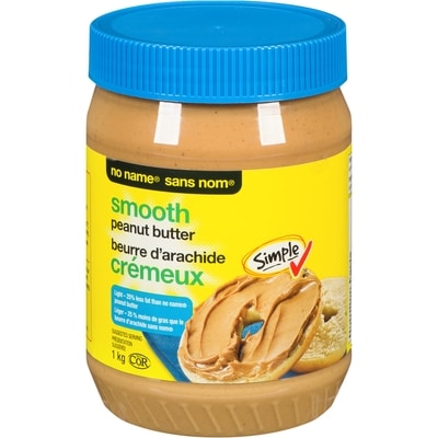 Sans Nom Beurre d'arachide léger crémeux 1 kg, 0,55 $/100g