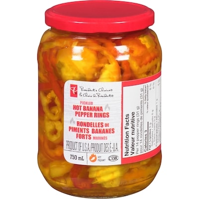 President's Choice Pickled Hot Banana Pepper Rings 750 ml, $0.80/100ml