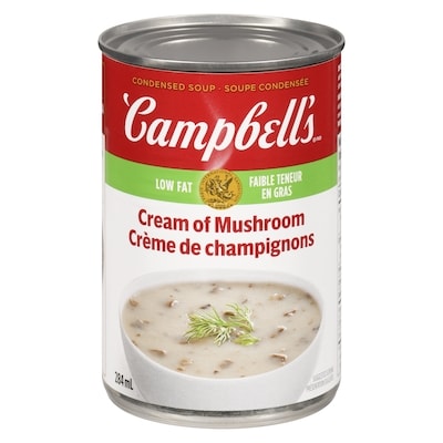 Campbell's Cream Of Mushroom, Low Fat 284 ml, $0.44/100ml