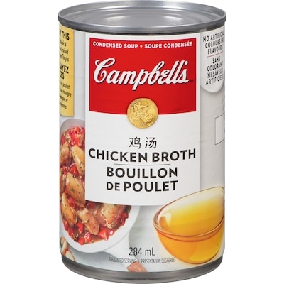 Campbell’s Bouillon de poulet 284 ml, 0,78 $/100ml