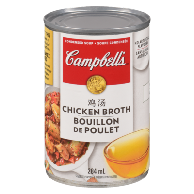 Campbell’s Bouillon de poulet 284 ml, 0,70 $/100ml