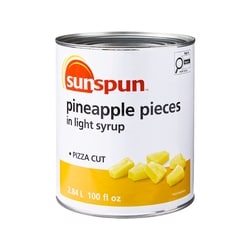 Sunspun Pineapple Pieces in Light Syrup 2.84 l, $0.20/100ml