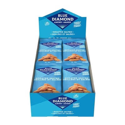 Blue Diamond Amandes grillées salées 18x23.0 g, 3,86 $/100g