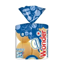 Wonder White Hamburger Buns 8pk 8x47.25 g, $1.06/100g