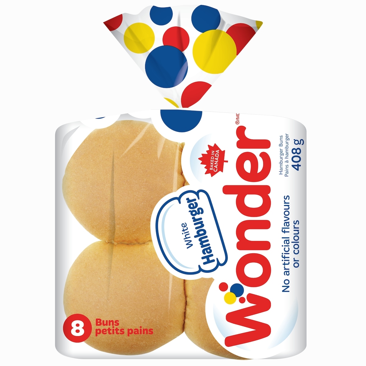 Wonder White Hamburger Buns 8pk 8x47.25 g, $0.79/100g