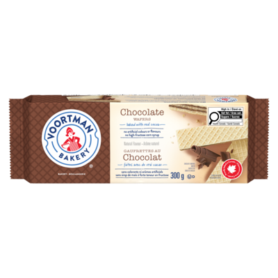 Voortman Chocolate Wafers 300 g, $1.33/100g