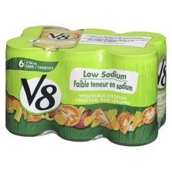 V8 Vegetable Cocktail, Low Sodium - 6x156.0 ml | Dominion Stores