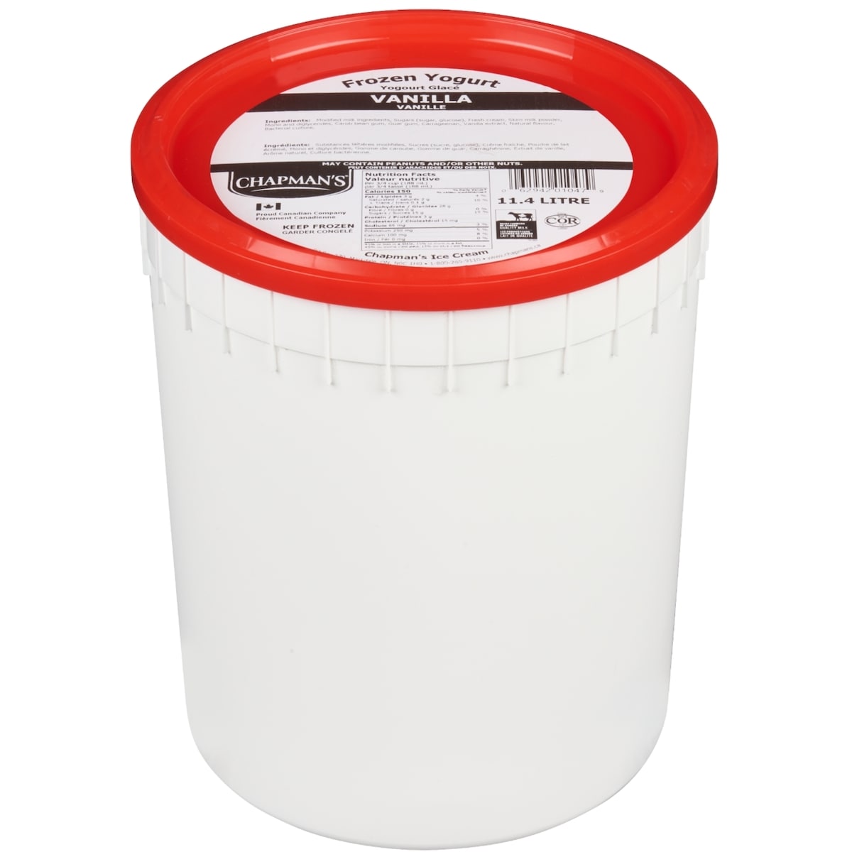 Chapman’s Yogourt glacé vanille 11.4 l, 0,24 $/100ml