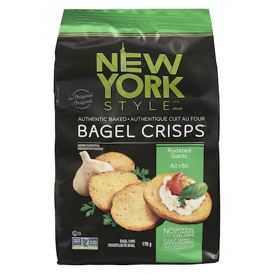 New York Style Bagels au ail Bagel Crisps 170 g, 3,52 $/100g