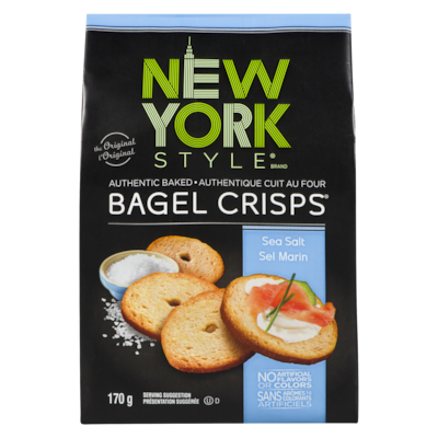 New York Style Croustilles de bagel, sel de mer 170 g, 3,52 $/100g