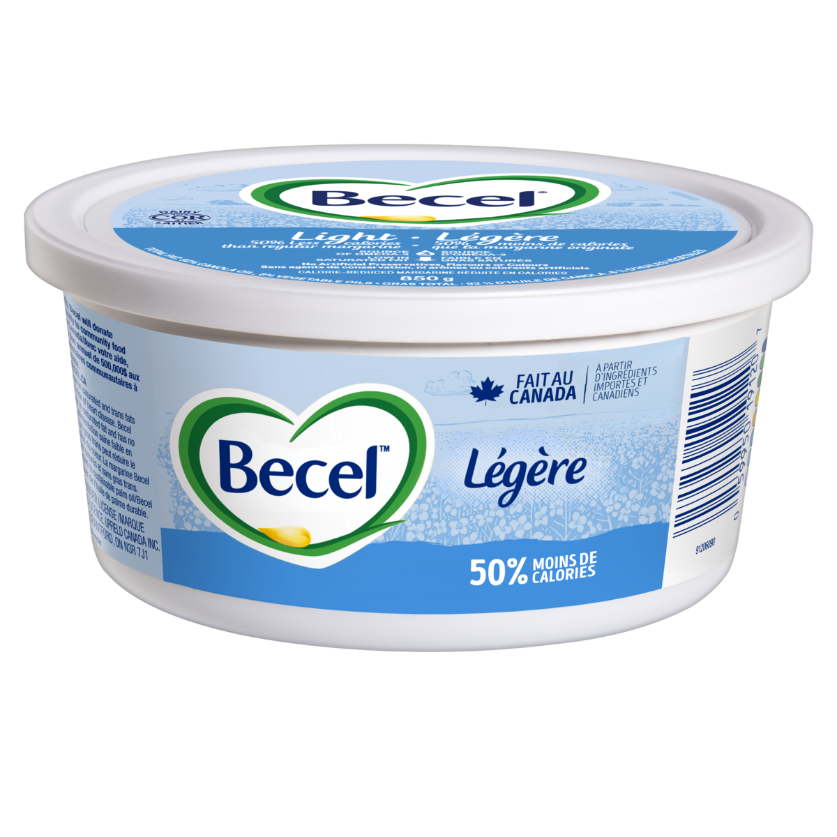 Becel Margarine Légère à Teneur Réduite en Calories 850 g, 0,88 $/100g