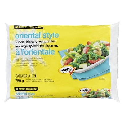 Sans Nom Mélange spécial de légumes à l'orientale 750 g, 0,40 $/100g