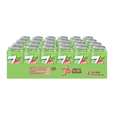 7Up Zero Sugar Lemon Lime Soft Drink 24x355.0 ml, $0.18/100ml