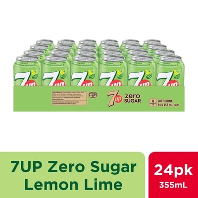7Up Zero Sugar Lemon Lime Soft Drink 24x355.0 ml, $0.18/100ml