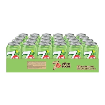 7 UP Boisson gazeuse sans sucre citron-lime 24x355.0 ml, 0,18 $/100ml
